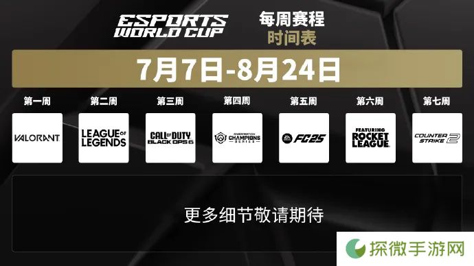 EWC电竞世界杯赛程公布：7月7开始，鏖战七周！